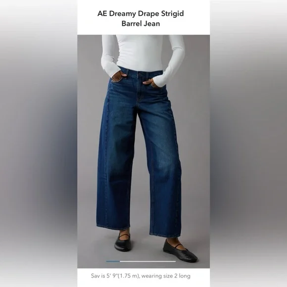 American Eagle Dream Drape Strigid barrel jeans - Picture 9 of 10